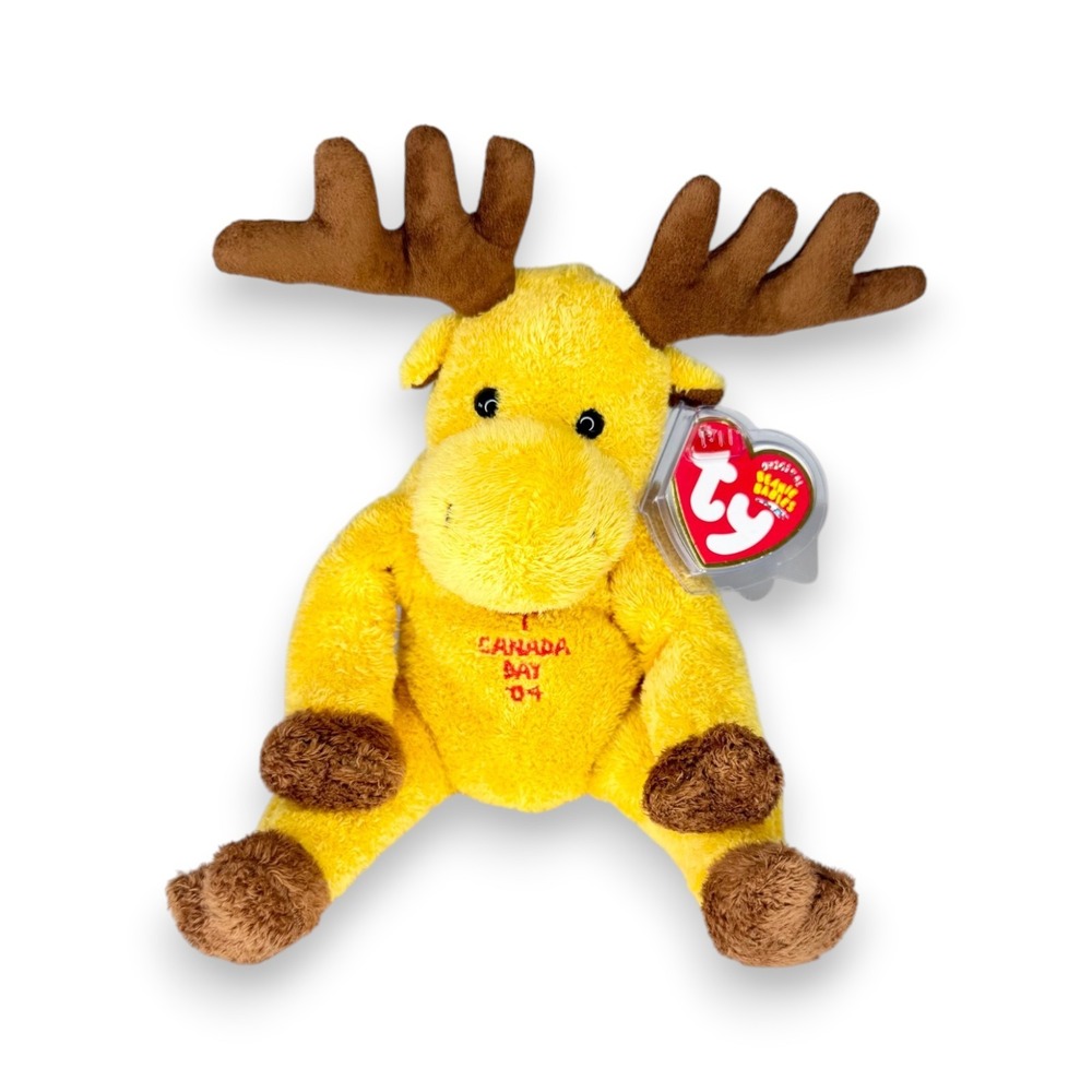 Dominion the Moose | Canada Day Celebration | Mint Heart Tag TY Beanie Baby